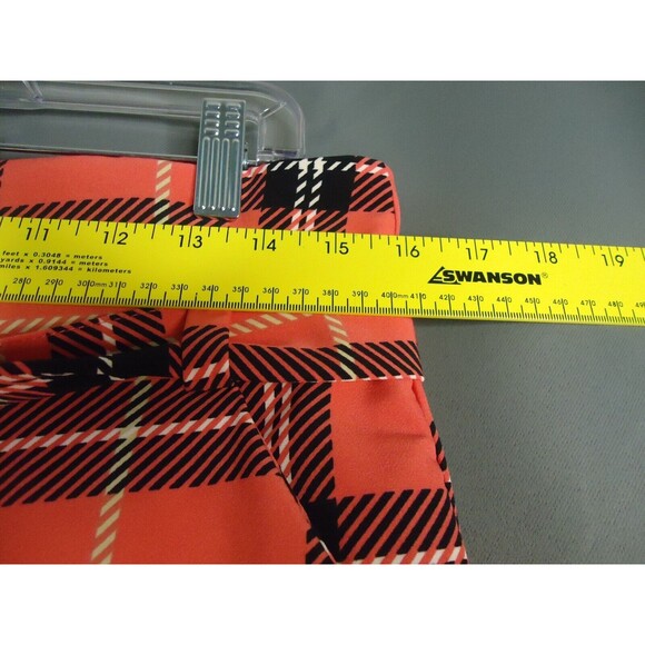 New York & Co Flat Front Dress Pants Hot Pink Black Plaid Size Med Barbi… - Picture 6 of 9
